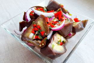 Фаршированные маринованные баклажаны