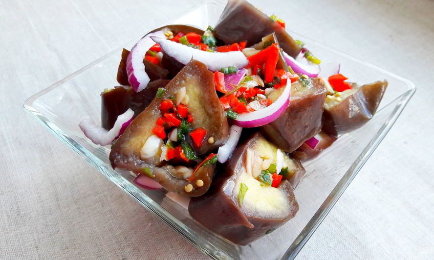 Рецепт фаршированных маринованных баклажанов