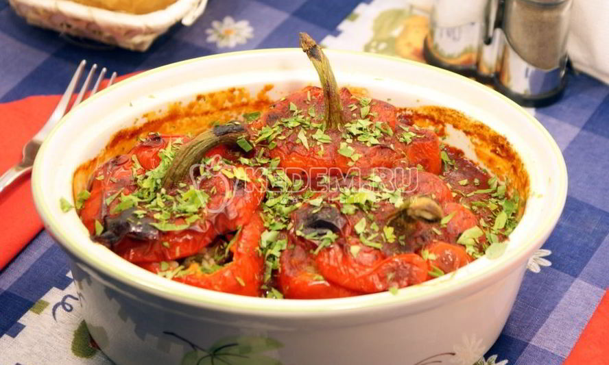 Рецепт фаршированных перцев рисом и овощами