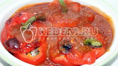 фаршированные перцы рисом и овощами