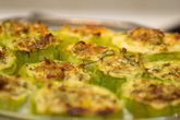 Кабачки, фаршированные брынзой