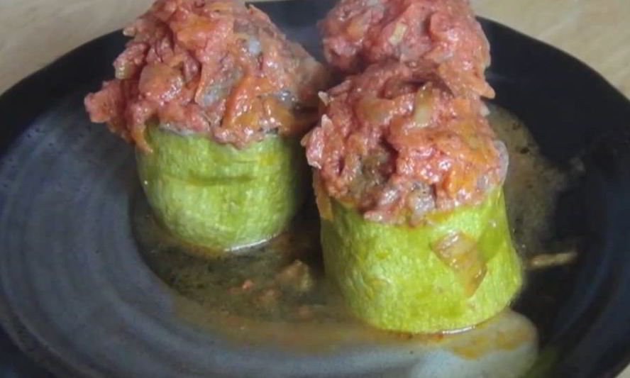 Рецепт кабачков, фаршированных мясом и рисом