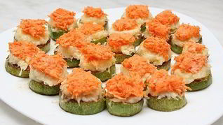 Кабачки с сыром и морковью