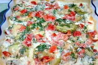 Кабачки в сливках