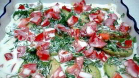 кабачки в сливках