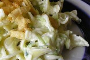 Кабачки в сливочном соусе с макаронами