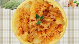 Картошка с капустой в мультиварке тушеные с помидорами