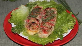 Молоденькие фаршированные кабачки