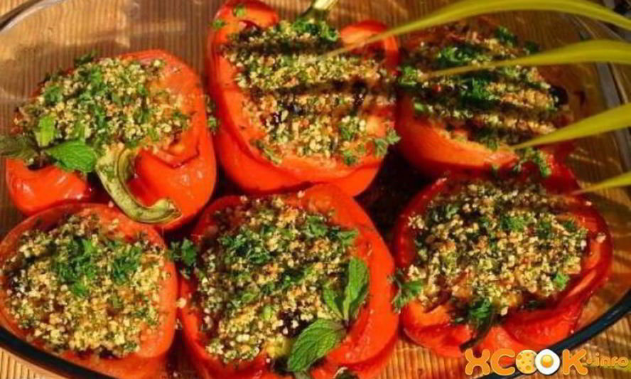 Рецепт перца, фаршированного рисом, в духовке