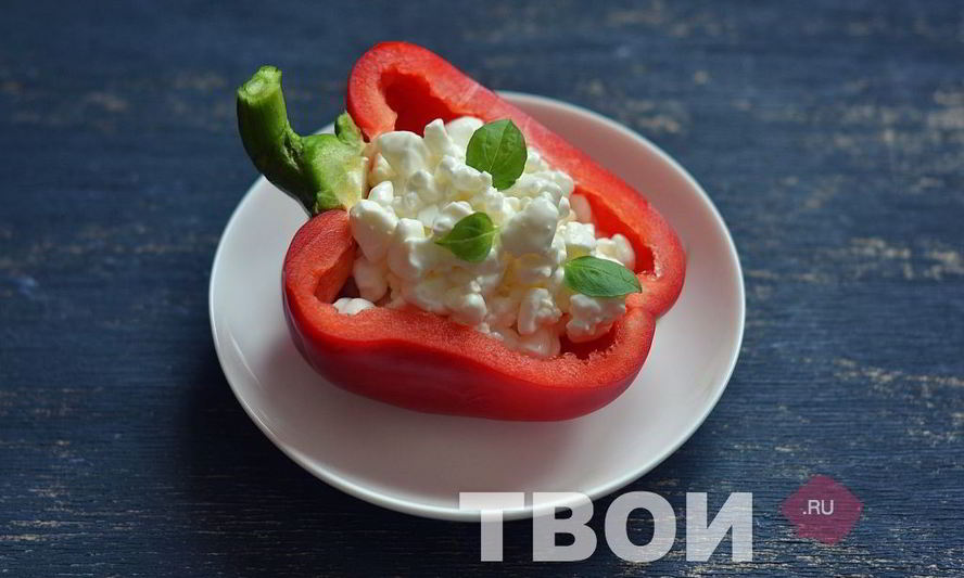 Рецепт перца, фаршированного зерненым творогом