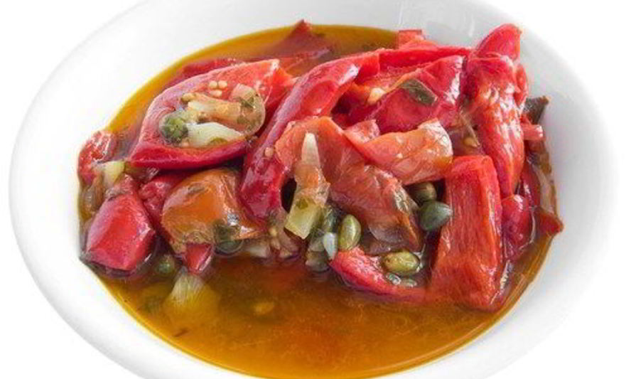 Рецепт сладких перцев на гриле с каперсами