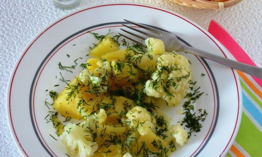 Рецепт цветной капусты с картошкой