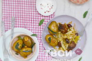 Тушеная капуста с мясом в мультиварке