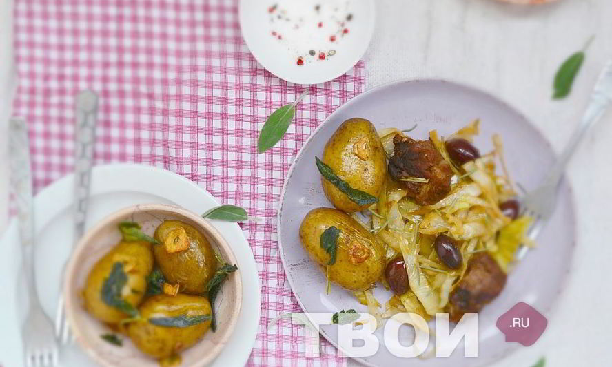 Рецепт тушеной капусты с мясом в мультиварке