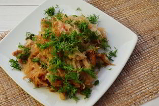 Тушеная капуста с мясом