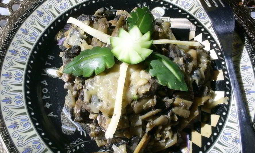 Рецепт тушеной спаржевой фасоли с грибами