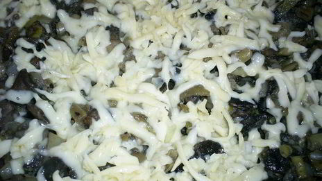 тушеная спаржевая фасоль с грибами