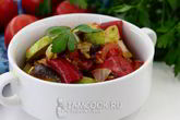 Тушеные овощи с баклажанами и кабачками