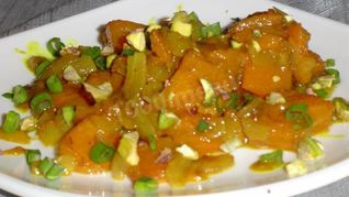 Тыква тушеная в вине с карри