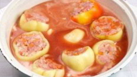 запеченные перцы с фаршем