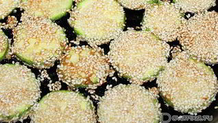 Жареные кабачки в кунжуте — гарнир