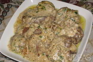 Говяжья печень в сметане