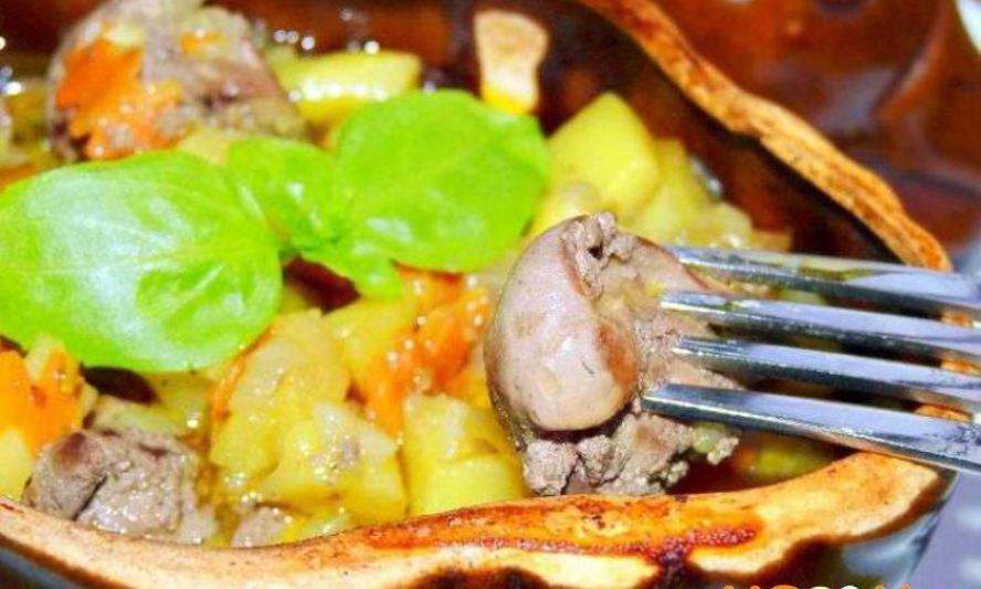 Рецепт куриной печени в горшочках с картошкой