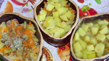 куриная печень в горшочках с картошкой