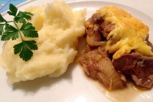 Куриная печенка под сырной корочкой