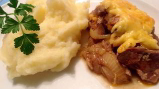 Куриная печенка под сырной корочкой