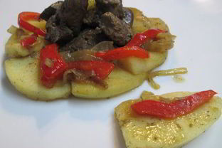 Печень индейки с яблоками