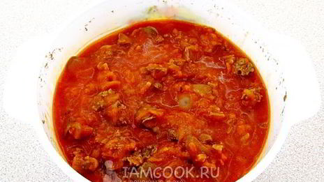 печень куриная в яблочном соусе в микроволновке