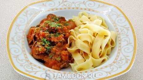 печень куриная в яблочном соусе в микроволновке