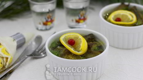 печень в лимонном желе