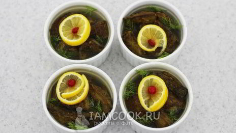 печень в лимонном желе