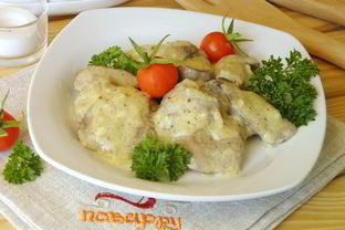 Печенка под соусом