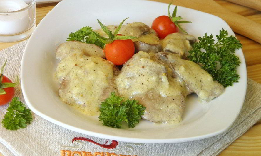 Рецепт печенки под соусом