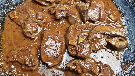 сливочная печенка с рисом по-японски