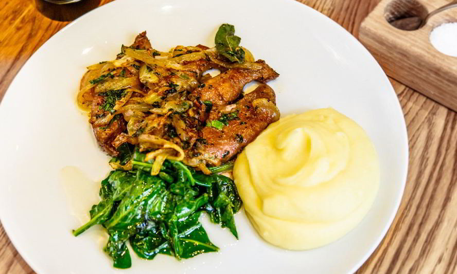 Рецепт телячьей печени со шпинатом