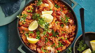 Паэлья с креветками