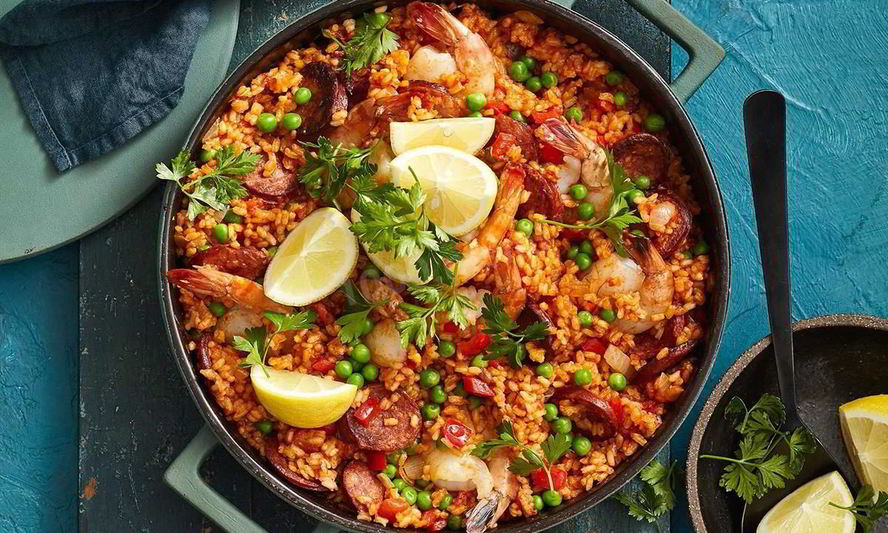Рецепт паэльи с креветками