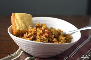 Паэлья с курицей и грибами