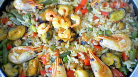 паэлья с морепродуктами