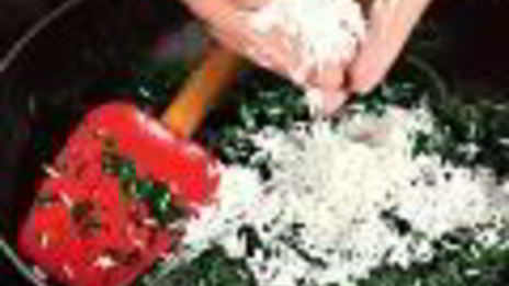 пилав со шпинатом