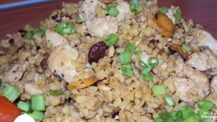 Плов из булгура с курицей