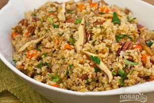 Плов из киноа с грибами