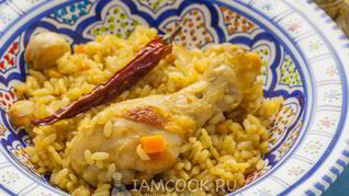 Плов из курицы на сковороде