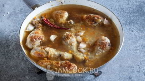 плов из курицы на сковороде