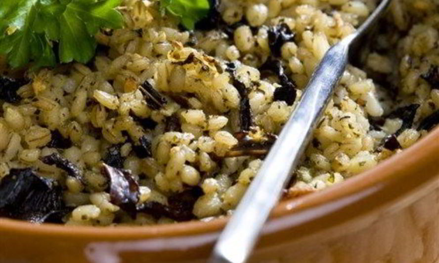 Рецепт плова из ячменя с грибами