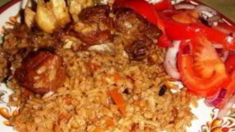 плов с чесноком